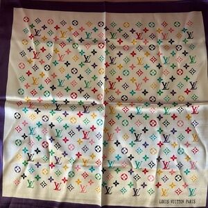 Louis Vuitton Multicolor Monogram Silk Scarf